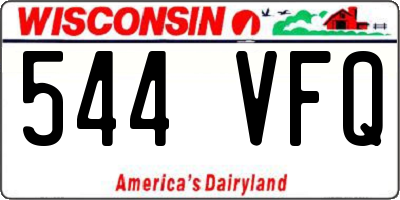 WI license plate 544VFQ