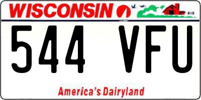 WI license plate 544VFU