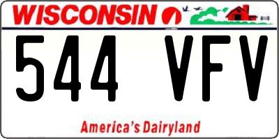 WI license plate 544VFV