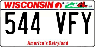 WI license plate 544VFY