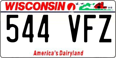 WI license plate 544VFZ