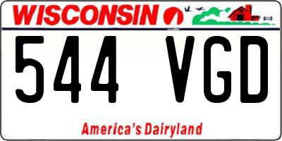 WI license plate 544VGD