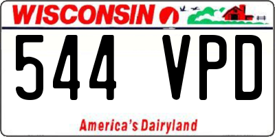 WI license plate 544VPD