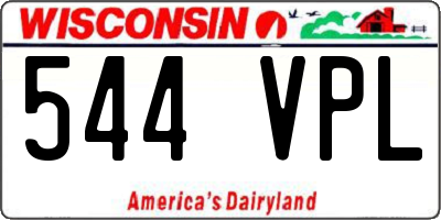 WI license plate 544VPL