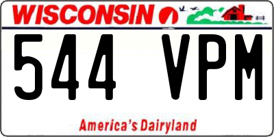 WI license plate 544VPM