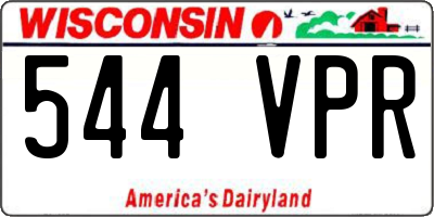 WI license plate 544VPR
