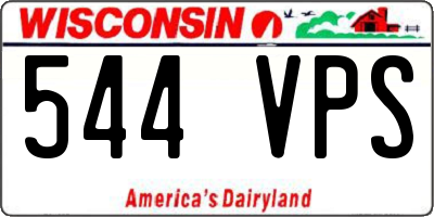 WI license plate 544VPS