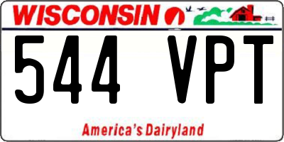 WI license plate 544VPT