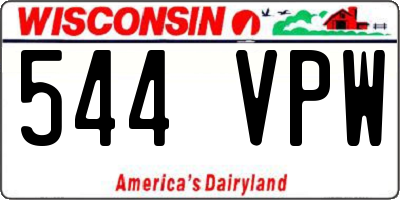 WI license plate 544VPW