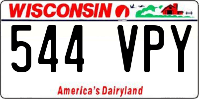 WI license plate 544VPY