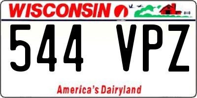 WI license plate 544VPZ