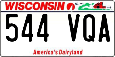 WI license plate 544VQA