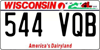 WI license plate 544VQB