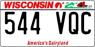 WI license plate 544VQC