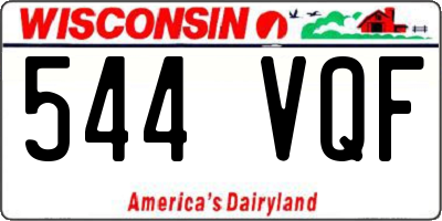 WI license plate 544VQF