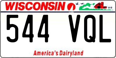 WI license plate 544VQL