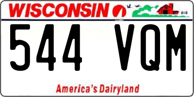 WI license plate 544VQM