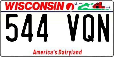 WI license plate 544VQN