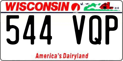 WI license plate 544VQP