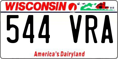 WI license plate 544VRA