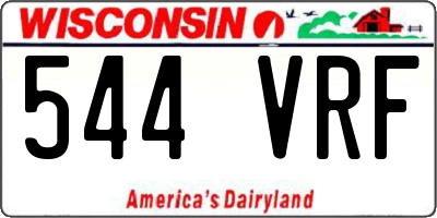 WI license plate 544VRF