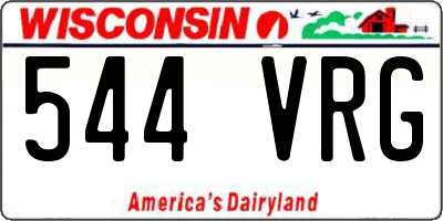 WI license plate 544VRG