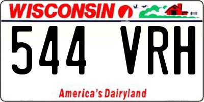 WI license plate 544VRH