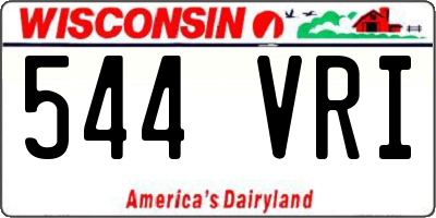WI license plate 544VRI