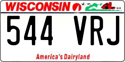 WI license plate 544VRJ