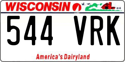 WI license plate 544VRK