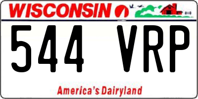 WI license plate 544VRP