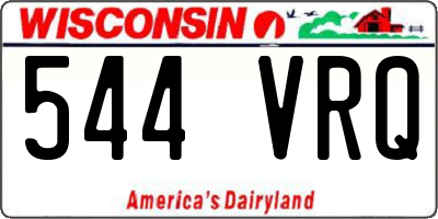 WI license plate 544VRQ