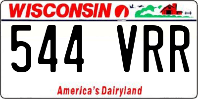 WI license plate 544VRR