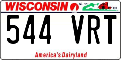 WI license plate 544VRT