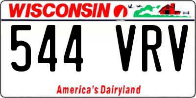 WI license plate 544VRV