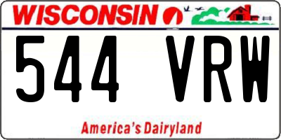 WI license plate 544VRW