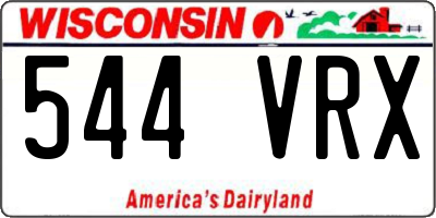 WI license plate 544VRX