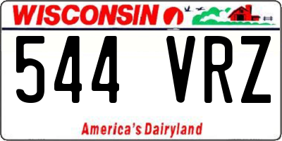 WI license plate 544VRZ
