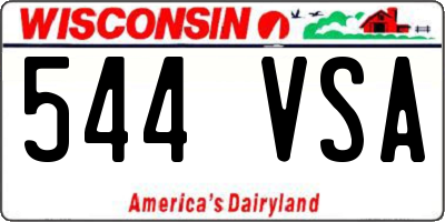 WI license plate 544VSA