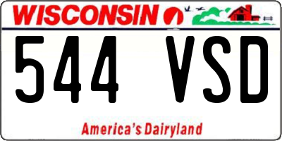 WI license plate 544VSD