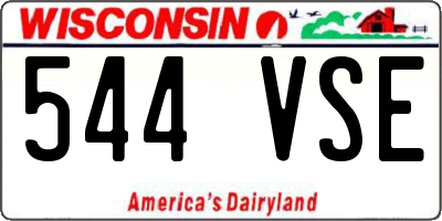WI license plate 544VSE