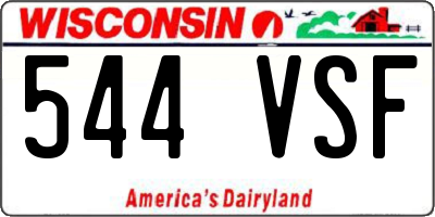 WI license plate 544VSF
