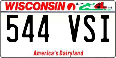 WI license plate 544VSI