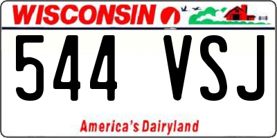 WI license plate 544VSJ