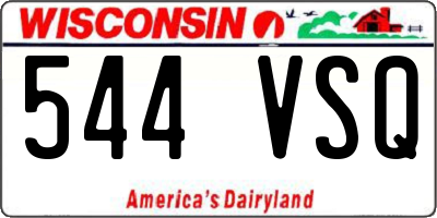 WI license plate 544VSQ