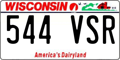 WI license plate 544VSR
