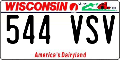 WI license plate 544VSV