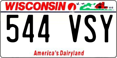 WI license plate 544VSY