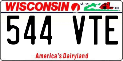 WI license plate 544VTE