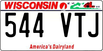WI license plate 544VTJ